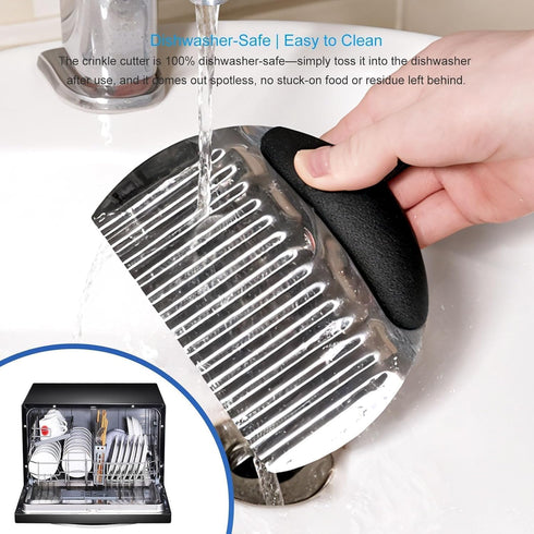 Qoarxui 2PCS Large Crinkle Cutters, Heavy Duty Stainless Steel Crinkle Cutter with Ergonomic Non-Slip Handle