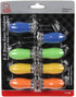 Chef Craft Classic EZ Store Jumbo Corn Holders, 8 Piece Set, Yellow/Green/Blue/Orange