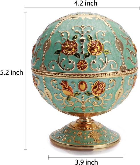 K COOL Windproof Ashtray with Lid - Metal Portable Cigarettes Ashtray for Outdoors Indoors - Hand Stamped Pattern (Jade