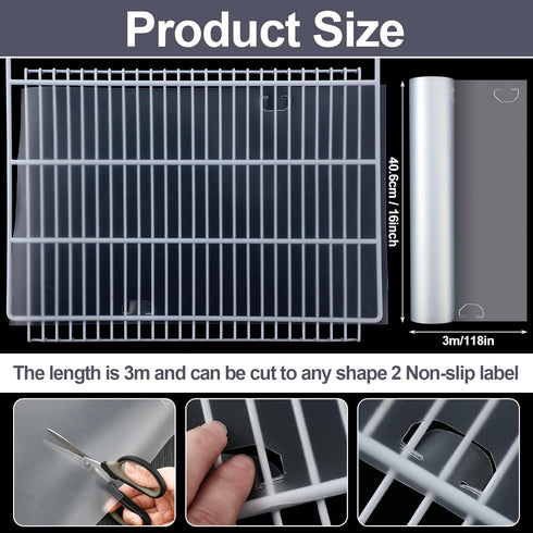 Kathfly 1 Roll Wire Shelf Liner Shelf Covers for Wire Shelving Waterproof Non Adhesive Refrigerator Pantry Wire Shelf Plastic Mats for Kitchen Cabinet Drawer Fridge Rack, 10 Feet Roll (16 Inch Wide) by Kathfly