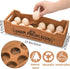 Countertop, 2-Tier 24 YOUEON Wooden Egg Holder for Stackable Egg Crates for Eggs with Handle, Farmhouse Rustic Pinewood