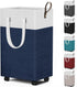 HomeHacks 75L Rolling Laundry Basket with Wheels, Collapsible & Waterproof Laundry Hamper,