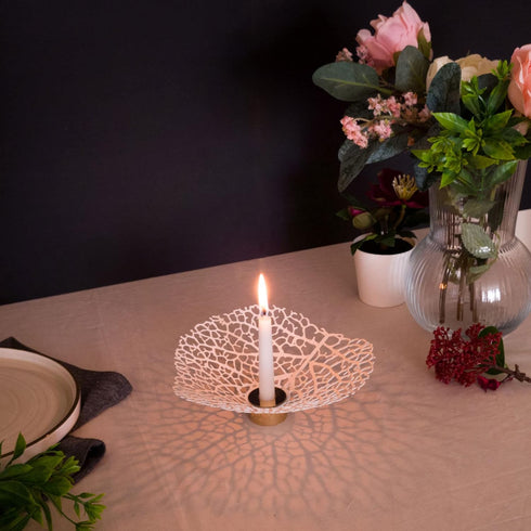 OShadow Leaf Candleholder - Candle Sticks Holder Decor for Coffee Table Decor - Decorative Candle Holders