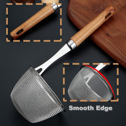 TENTA Kitchen Premium Stainless Steel Mesh Spider Strainer - 18/8 for Spaghetti Dumpling Noodles, 3.8 inch Diameter