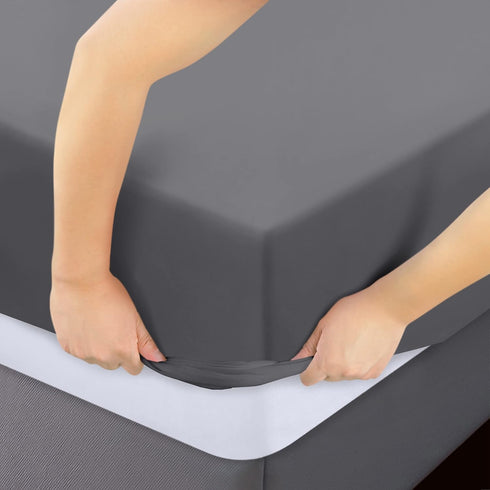 Pack 6 Utopia Bedding Full Fitted Sheets - Bulk of Bottom Sheets - Soft Brushed Microfiber - Deep Pockets - Shrinkage