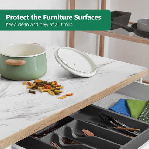 Shelf Drawer Liner for Kitchen Cabinet, Non-Slip Waterproof Oil-Proof Refrigerator Liners, Easy to Clean EVA Material,