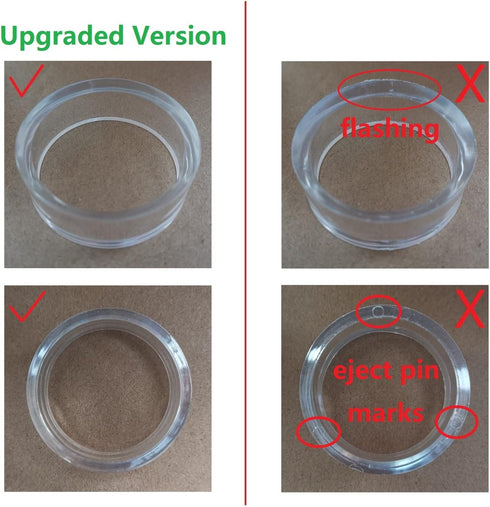 (48 Pack) Baseball Display Stand, Clear Baseball Ring, Round Display Stand for Golf Ball, Softball, Marbles