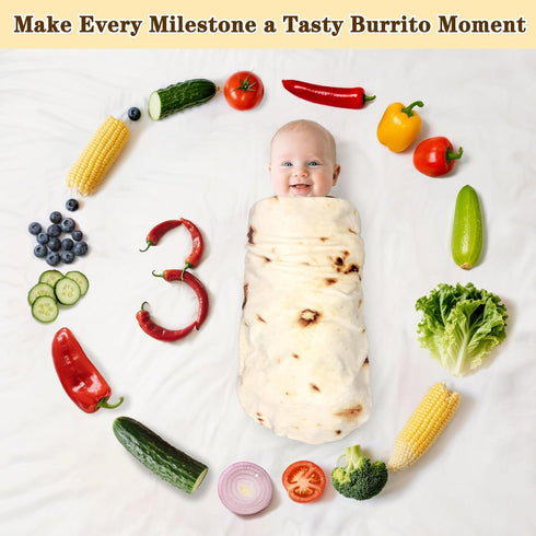 285 36 inch mermaker Burritos Tortilla Swaddle Blanket Baby for Toddler Newborn, GSM Soft Flannel Taco Wrap Blanket