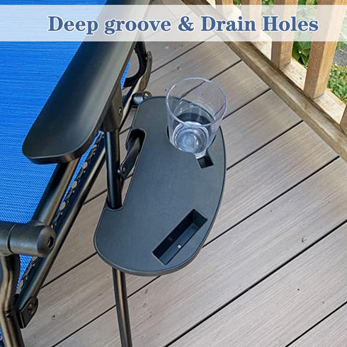 Set 2, Zero Gravity Chair Cup Holder of Durable Zero Gravity Chair Tray, Zero Gravity Lounge Beach Recliner Chair