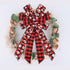 Hying Large Valentines Wreath Bow, Black Red Buffalo Plaid Bows for Holiday Hearts, Burlap Tree Topper for Front Door