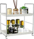 2-Tier Kitchen Spice Rack Standing Shelf-Bathroom Countertop Organizer-Vanity Tray Cosmetic & Makeup