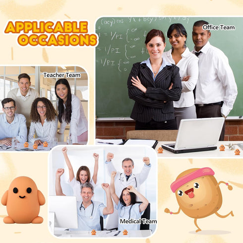 Gejoy 25 Pcs Mini Rubber Potato Toys Positive Gifts Mini Potatoes Decorations and Encouragement Birthday Motivational