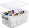 Citylife 17 QT Plastic Storage Bins Clear Storage Box with Lids Multipurpose