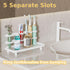 Countertop 5 YOOLENS Electric Toothbrush Holder for Bathroom Metal Slots Toothpaste Razor Mouthwash Organizer, White