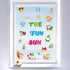 Summer Thick Gel Clings Hawaiian Beach Tropic Stickers Fun in The Sun Window Gel Decals Gnome Removable Reusable for Home Classroom Nursery Summer Pool Party School Home Decor