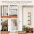 Closet 4 2PC Clear Acrylic Kids Shoe Rack for Organizers and Storaget, Baby Shoe Storage Small Shoe Rack Sections Kids