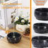 Incense Holder, Brass 9 Holes Incense Burner Ash Catcher for Home Decor, Yoga Spa Meditation (Natural Black Marble)