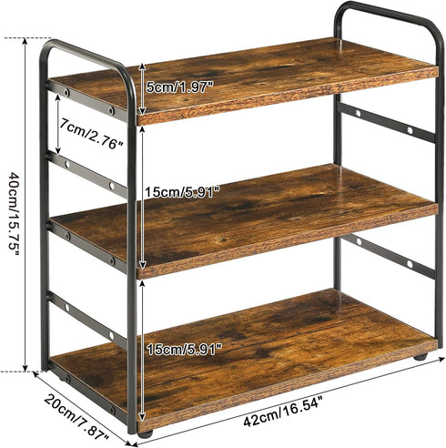 3-Tier Counter Countertop Counter TWJ001H IBUYKE Bathroom Organizer, Tray Storage Shelf, Kitchen Spice Rack Standing