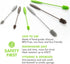 GrandTies Silicone Bottle Cleaning Brush Set: Extra Long Brush for Narrow Neck Bottles, Cups, and Mugs (Fresh Mint)