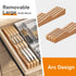 In-Drawer Knife Block Organizer, Bamboo Wood Drawer Knife Organizer Holds Up To 7 Knives