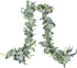 DearHouse 6.2 Feet Eucalyptus Garland, Artificial Silk Eucalyptus Leaves Vines Handmade Garland for Wedding Home