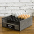 2 MyGift Vintage Gray Wood Egg Tray Holder with Black Metal, Tier Egg Storage Tray with Erasable Chalkboard Label