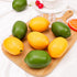 12pcs Gresorth Yellow & Green Artificial Lifelike Simulation Lemon Fake Fruit Home Kitchen Cabinet Decoration