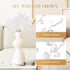 Kisangel White Artificial Flowers, 50Pcs Stem with Crystal Acrylic Bead Drop for Wedding Party Decoration