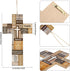 Jetec Cross Wall Decor, Wooden Cross Religious Faith Sign for Home, Easter Christmas Farmhouse Hanging Decorations