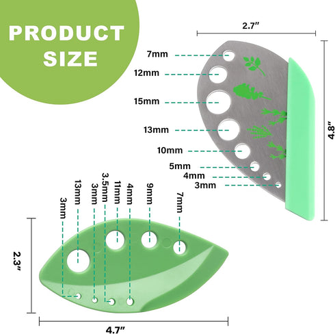 Set: 3 Pack Saver+1 Pack Scissors+2 Pack 3 LUVCOSY Herb Keeper Herb Herb Herb Stripper, BPA-Free Plastic Herb Container
