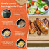 Numola 100 Pcs Air Fryer Liners Disposable Parchment Paper, 9 Inch Perforated Sheets for Baking, Non-Stick Steamer Liner