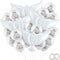 Skylety 36 Pieces Memorial Balloons for Sky Release, Helium Dove Balloons for Funeral Services