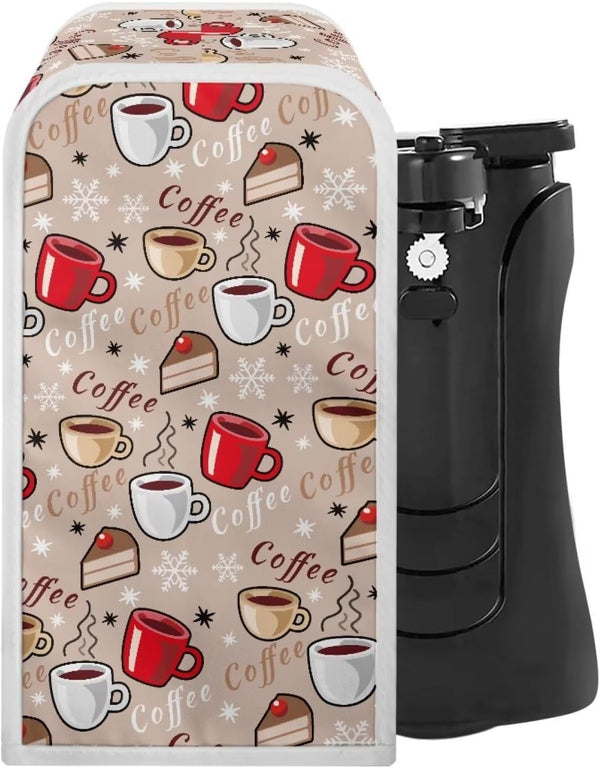 Coffee Can Opener Dust Cover, Brown Electric Can Opener Cover for Women Gift Kitchen Accessory