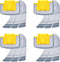 4-Pack Brushes Replacement for Zodiac MX6 MX8 Elite and Polaris MAXX Atlas