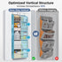 2 Pack 5-Tier 10 80 lbs Over The Door Organizer with Side Mesh Pockets & Clear Windows, Weight Capacity Hanging Storage