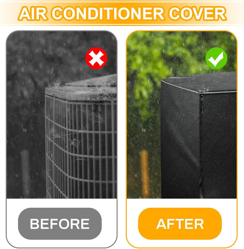 LApapaye Durable Air Conditioner Covers for Outside, Winter Dust-Proof Waterproof (30 x 30 x 32 inches)