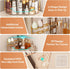 Counter Countertop, 3-Tier) Corner Bathroom Organizer with Makeup Brush Holder & Toothbrush Holders, Makeup Organizer