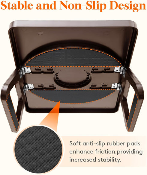Lifewit Plastic Rotating Couch Armrest Table, Adjustable Sofa Arm Clip Holder Tray for Snack/Fast Food/Fruit/Drink
