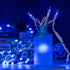 YULETIME 200 Blue LED Christmas Lights with White Wire, Pack of 2 Strands, 33 Feet 100 Lights