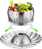 Vegetable Steamer Basket - Stainless Steel Veggie Fish Food Steamer, Folding Expandable for Various Pots