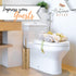 Set, Sets Autumn Alley Antique Gold Toilet Brush and Holder Standing Toilet Brush for Modern Bathroom Decor, Soft Gold