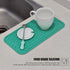 Silicone Dish Drying Mat, Eco-friendly, Heat-resistant Dish Drainer Mat for Kitchen Counter, Sink, 12" x 6", White
