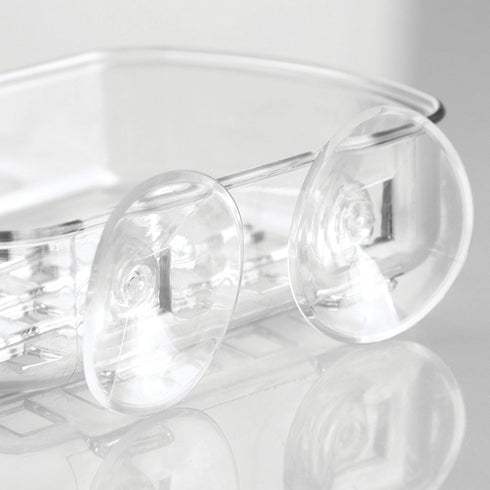 5.25" 4" 2", Clear,19600 iDesign BPA-Free Plastic Suction Bar Soap Dish - x x