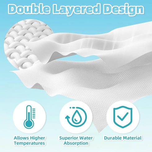 LOVECO Small Microfiber Bonnets (Triangle) Compatible with Dupray Steam Cleaner, McCulloch, awasky, etc, Reusable
