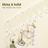 Acrylic Necklace Holder 2 Pack, Wall Mounted Jewelry Organizer with 12 Hooks for Necklaces, Bracelets, Rings