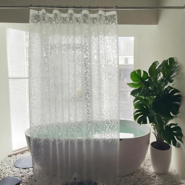 Shower Curtain Liner 75 inches Long, EVA Waterproof Heavy Duty Bathroom Shower Liner with 3 Strong Magnets and 12 Rust