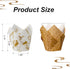 200Pcs Tulip Cupcake Liners for Baking Cups with Three Fancy Designs, Premium Cupcake Wrappers for Weddings and Parties