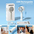 Handheld Cooling Fan, Portable Mini Fan with Cold Compress Function for Travel and Makeup