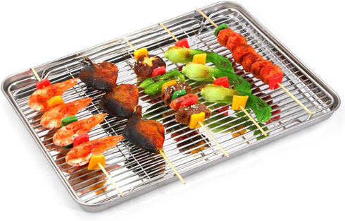 Cooling Rack Set of 3 - Zacfton Stainless Steel Wire Racks for Baking, Cooking, Roasting, 15” x 11”