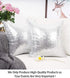 ShinyBeauty 24x24-Inch Silver Sequins Pillow Case - Decorative Throw Pillow Covers for Sofa Accent Toss Pillows